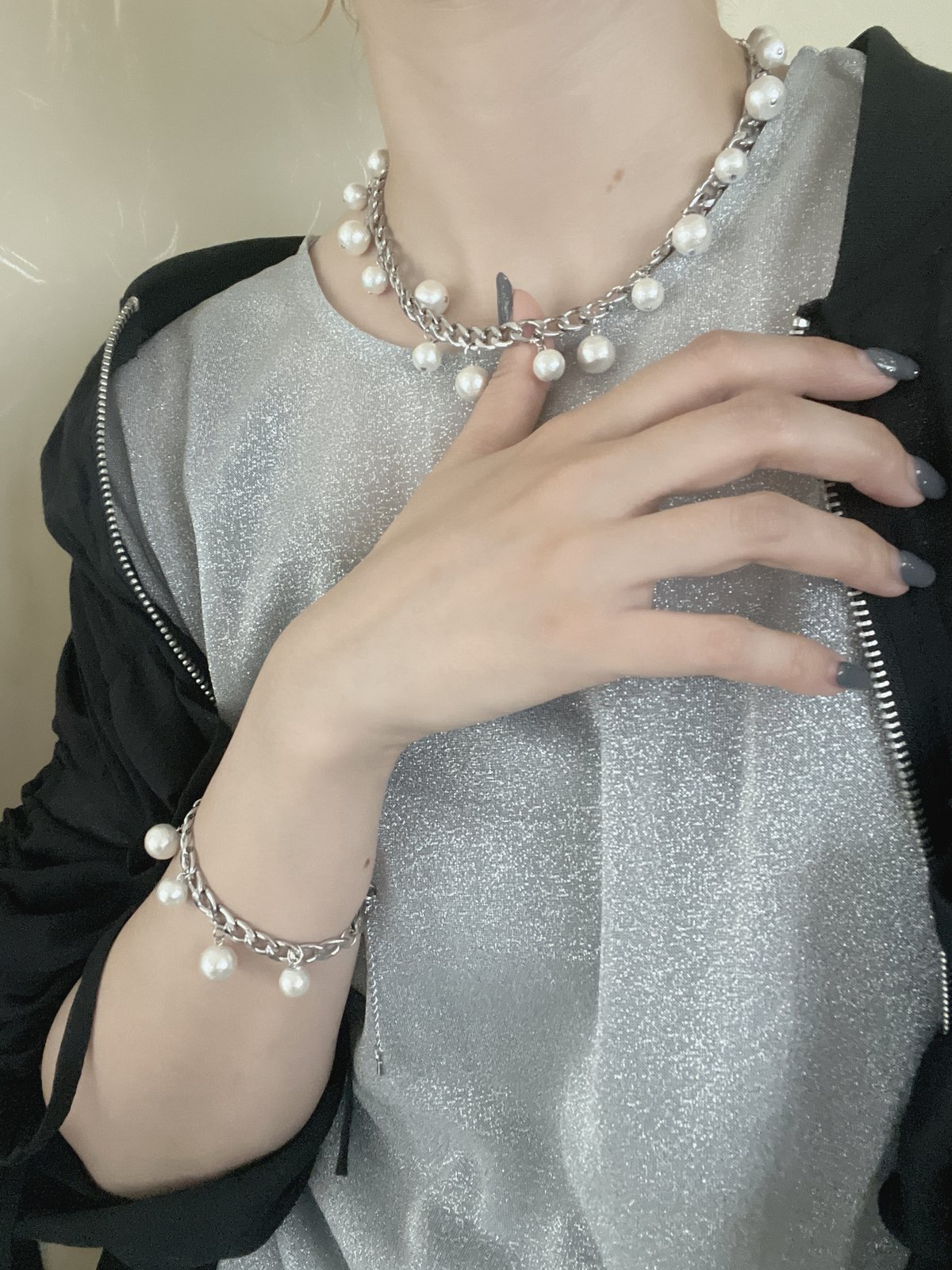 🩷pearl×chain 【1月末頃発送】 | Mamimi