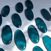 アクリルパーツ クリアマーブル (Sea Blue)5個