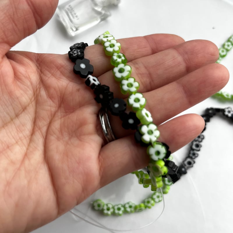 ガラスセラミックビーズ (poppin) ライトグリーン 10個 | anyone