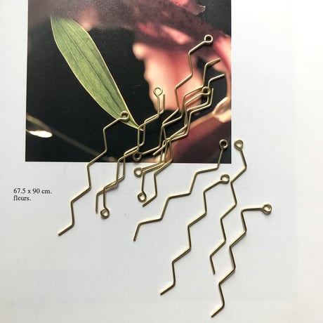 Brass parts「zigu・zagu」gold 4pic