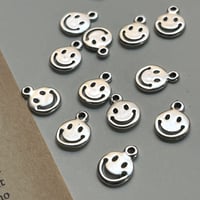 vintage Stock シルバーチャーム (Smiley)4個