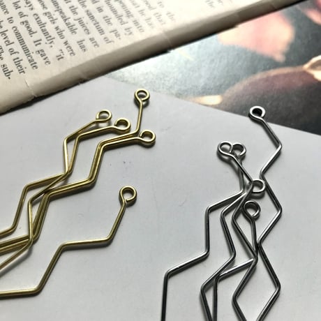 Brass parts「zigu・zagu」gold 4pic