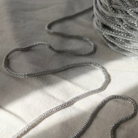 アイアンチューブメッシュチェーン (プラチナシルバー) 50cm