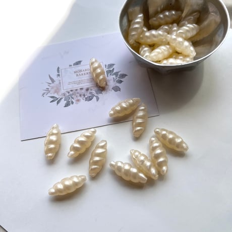USA vintage beads(パールチューブ) 2個