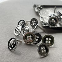 4hole Button カン付きスタッドピアスパーツ 5個