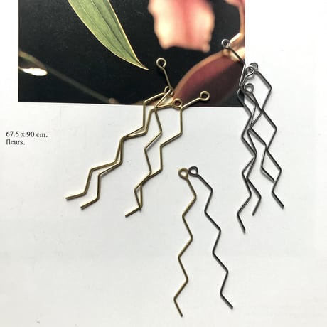 Brass parts「zigu・zagu」gold 4pic
