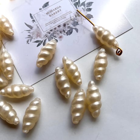 USA vintage beads(パールチューブ) 2個