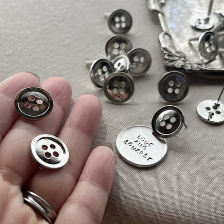 4hole Button カン付きスタッドピアスパーツ 5個