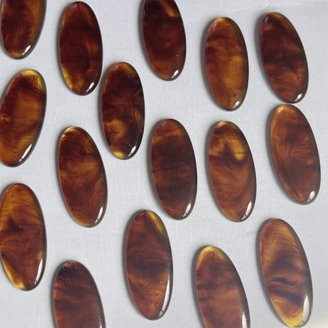 アクリルパーツ クリアマーブル (Amber tea)5個