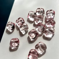 hukisoku ガラスビーズ clear baby pink6個