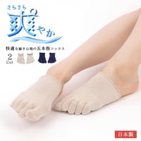 1112　綿86％ 5本指ハーフ丈カバー