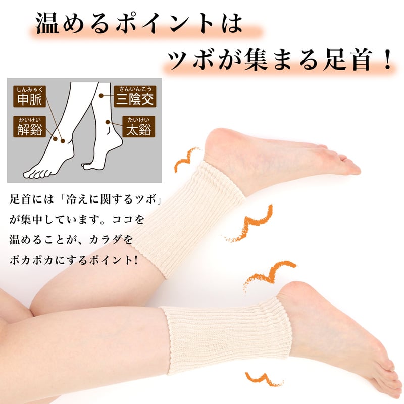 SL06 綿×絹二重編みレッグウォーマー（ショート丈） | M&M SOCKS -展示