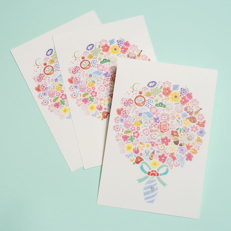 ポストカード お祝い 3枚 | fuku fuku yama