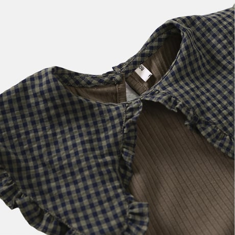 Frill Collar Rib Top(2color)