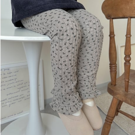 floral warm fit pants