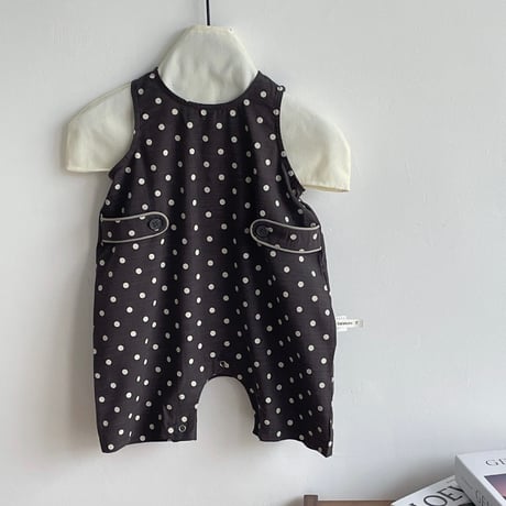 【order】Dot Sleeveless Jumpsuit(73-90)