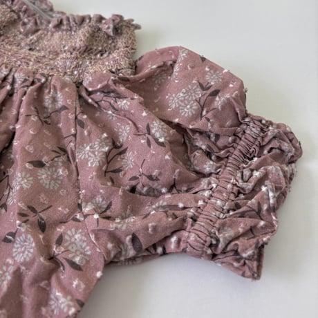 Vintage Floral Smocked Romper