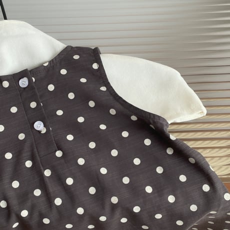【order】Dot Sleeveless Jumpsuit(73-90)