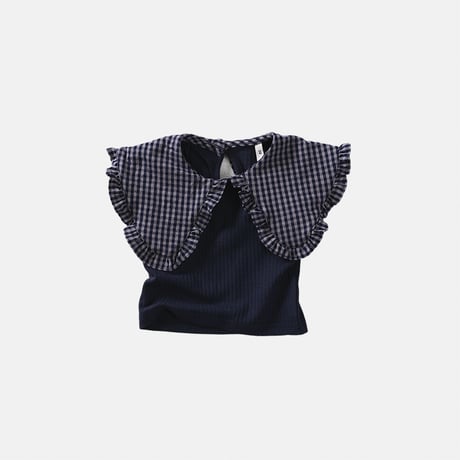 Frill Collar Rib Top(2color)