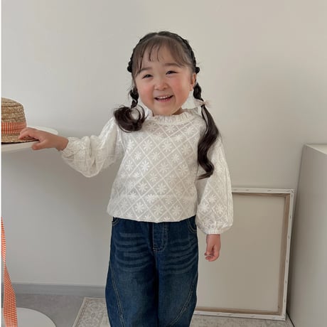daisy lattice blouse