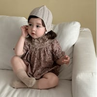 Vintage Floral Smocked Romper