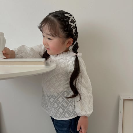 daisy lattice blouse