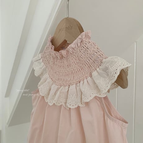 【order】Lace Smock Bubble Romper(73-90)