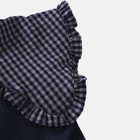 Frill Collar Rib Top(2color)