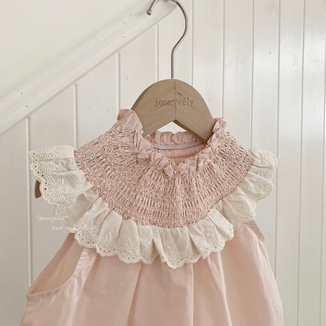 【order】Lace Smock Bubble Romper(73-90)
