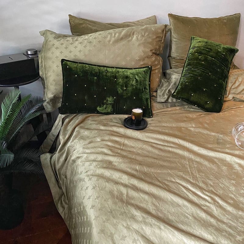 レトログリーンベルベットクッション | リビング＆ダイニング