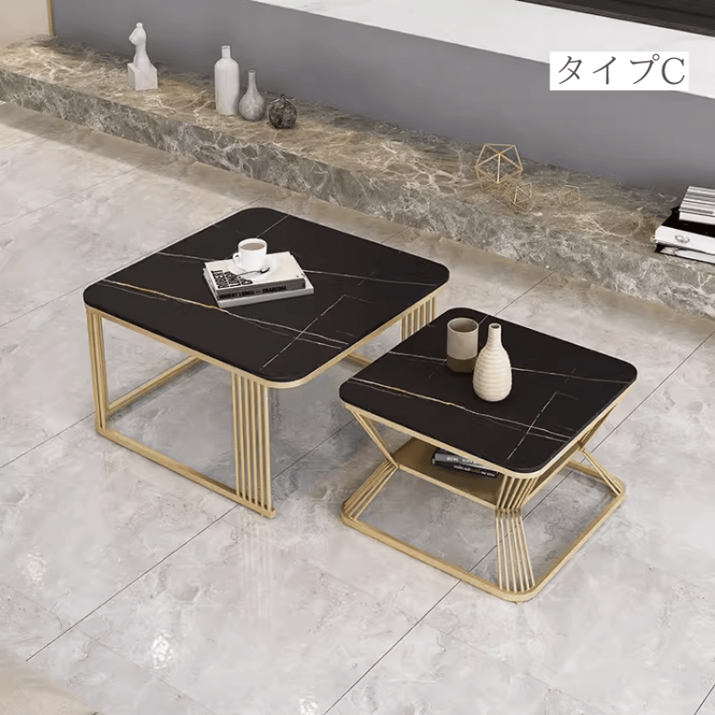 大理石風テーブル 80cm x 40cm 大理石風マーブルトップダイニングテーブル/2-4人用/80㎝/White