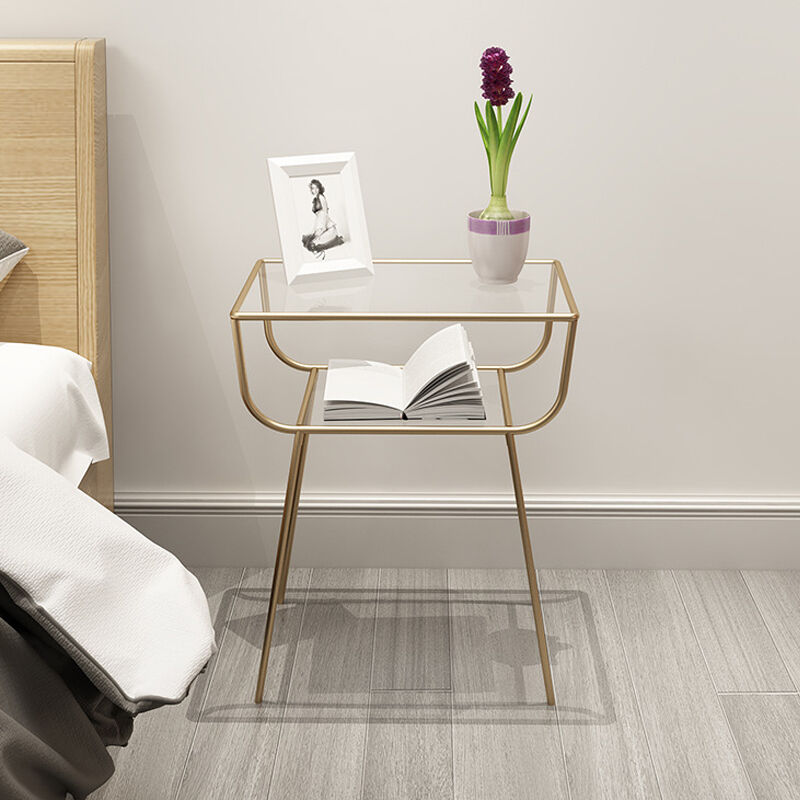 モダンガラスベッドサイドテーブル | リビング＆ダイニングインテリア