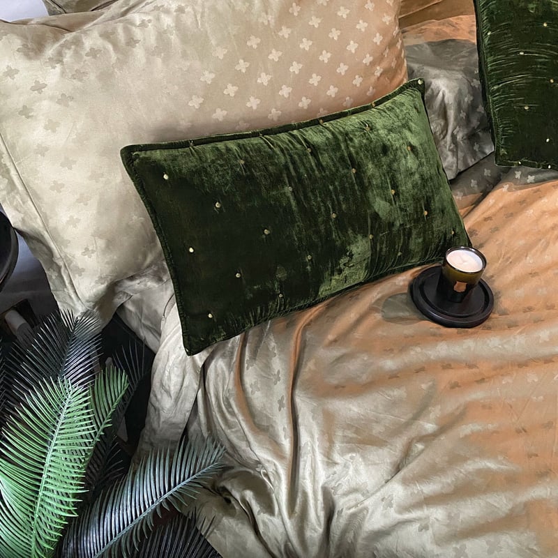 レトログリーンベルベットクッション | リビング＆ダイニング