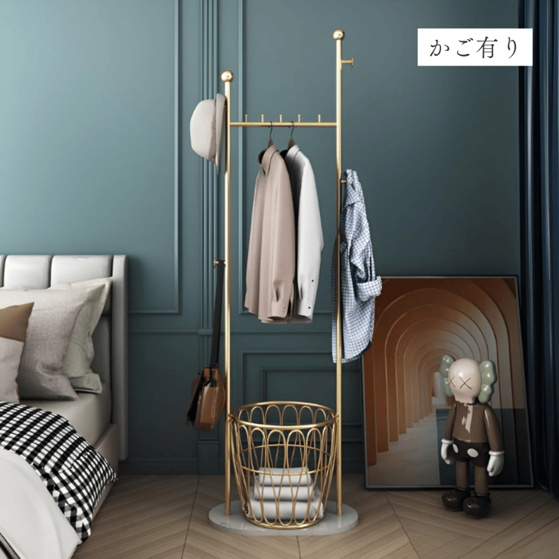 アシンメトリーゴールドハンガーラック | リビング＆ダイニング