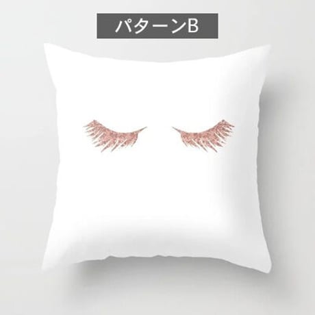 リネンコットンデザインクッションカバー
