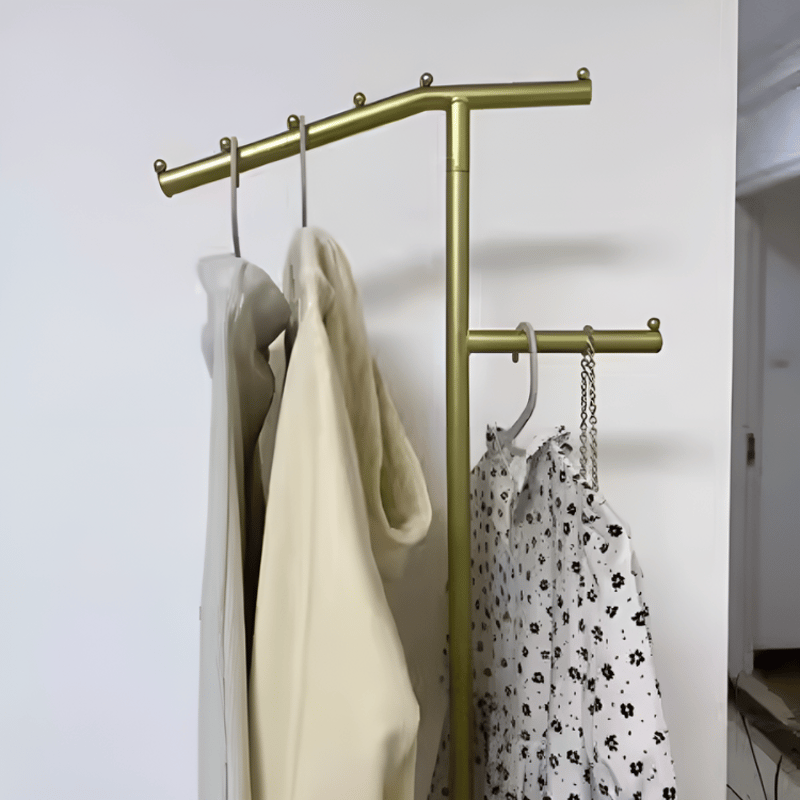 ゴールド ハンガーラック モダン シンプル スリム 省スペース おしゃれ 楽天市場】Wisfor ハンガーラック コーナー 三角 角度調整可能