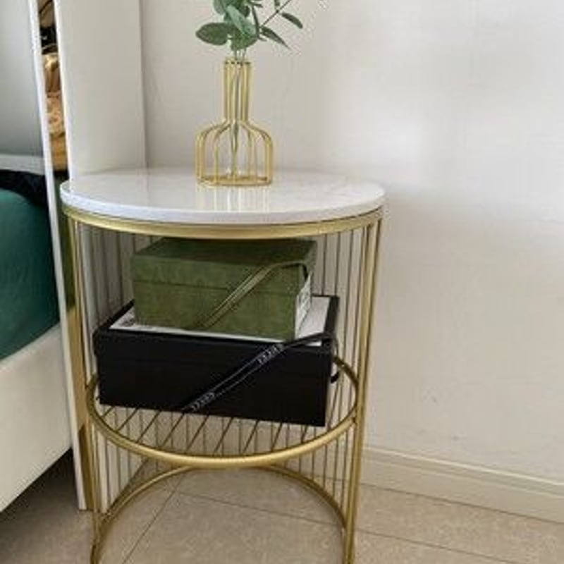 大理石ゴールドラインサイドテーブル | リビング＆ダイニング