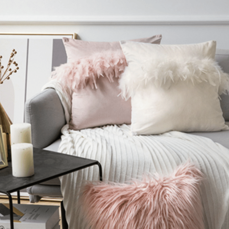 【新品・未使用】CORAL&TUSKクッションカバー＋フェザークッション CORAL&TUSK [Medium Feathers Pillow] フェザーモチーフクッション