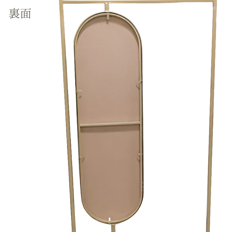 アンティーク ミラー付き アイアン スリッパラック&フラワースタンド