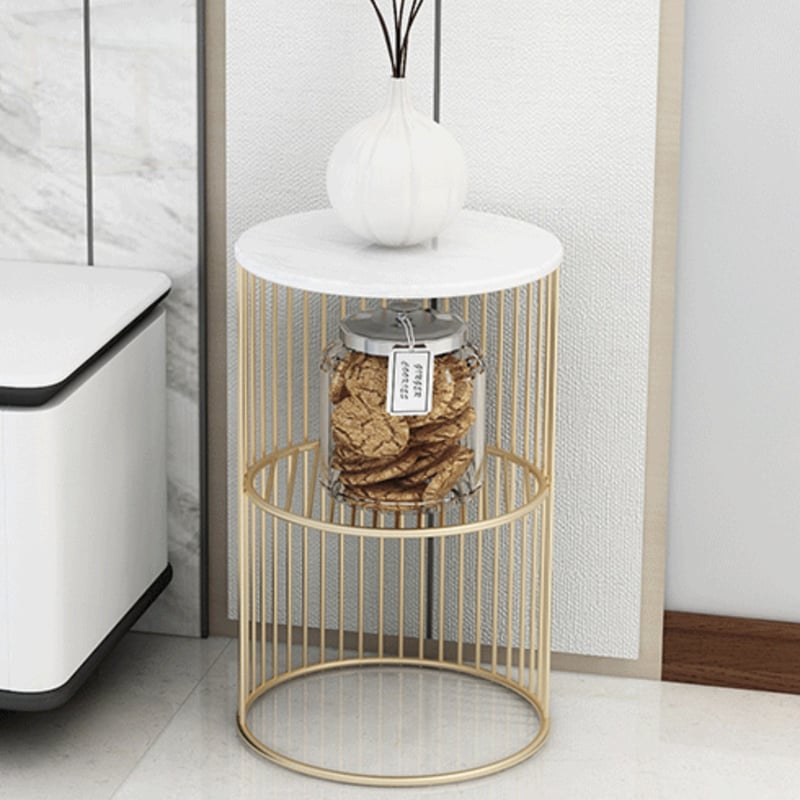 大理石ゴールドラインサイドテーブル | リビング＆ダイニング