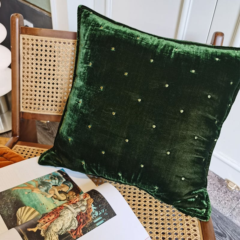 レトログリーンベルベットクッション | リビング＆ダイニング