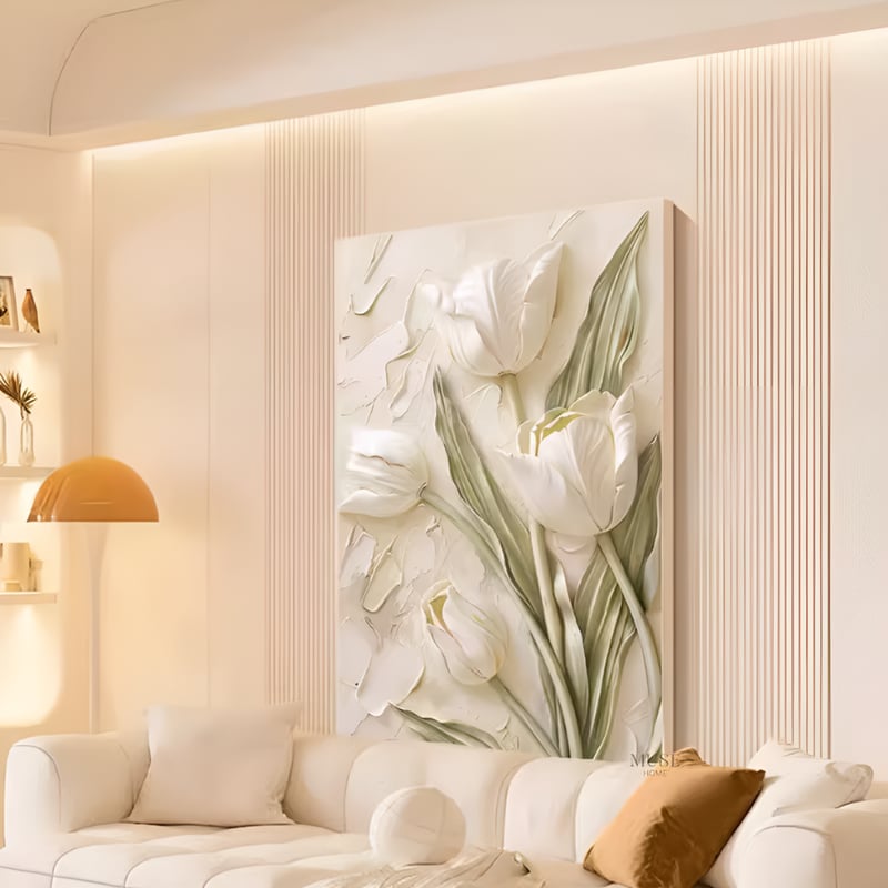 フラワークラシックエンボスライクアート | リビング＆ダイニング