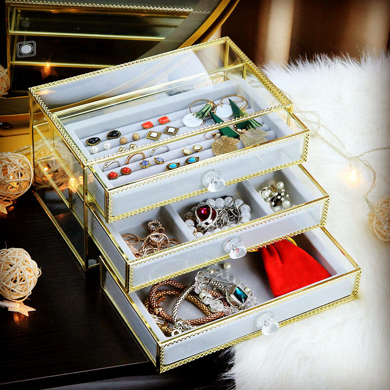 vintage Jewelry box ✵ * 硝子の ジュエリーボックス vintage Jewelry
