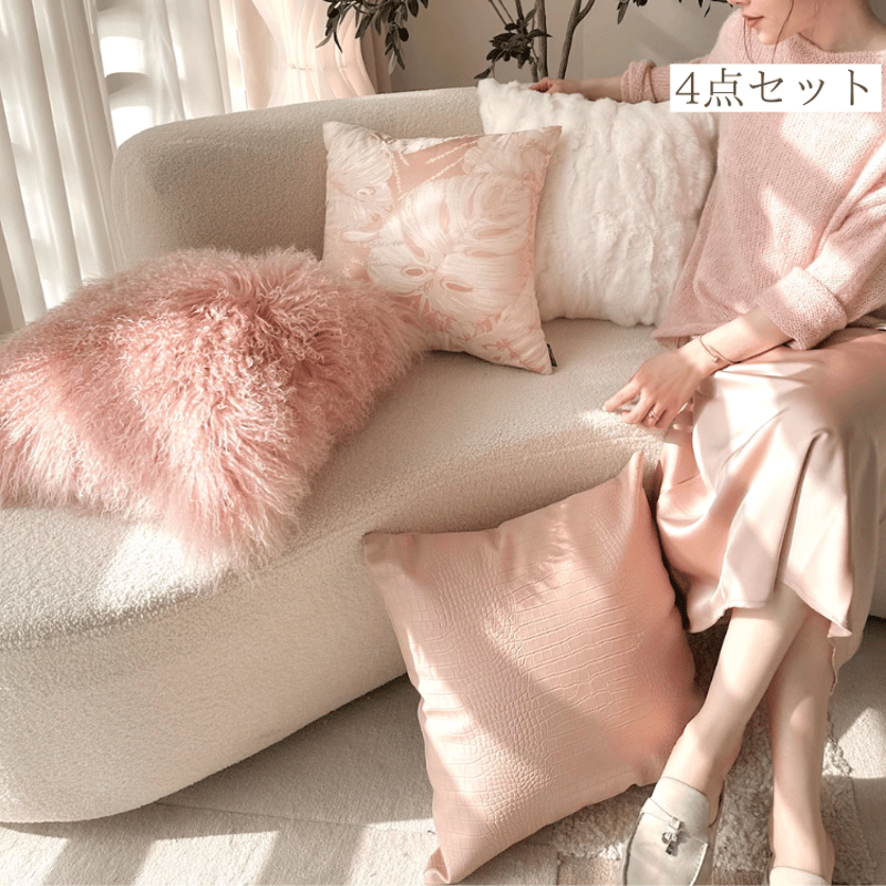 ゴージャスローズピンククッションカバー | リビング＆ダイニング