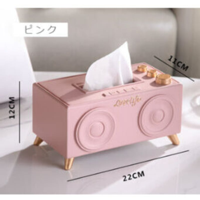 ステンドグラス アンティーク調 ティッシュボックスピンク色(現品限り