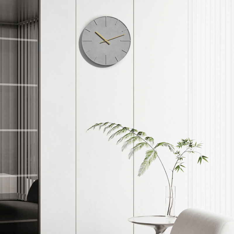 ☆シンプルデザイン 掛け時計 静音 セメント製 モダン シック 【公式通販】