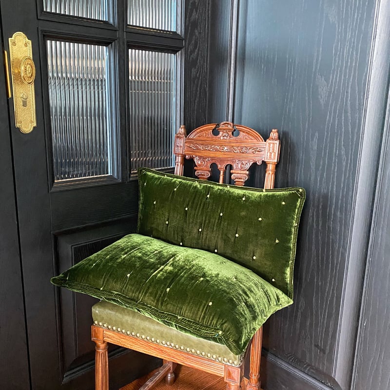 レトログリーンベルベットクッション | リビング＆ダイニング