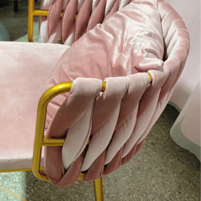 ゴールドラインダイニングチェア（千鳥柄） | リビング