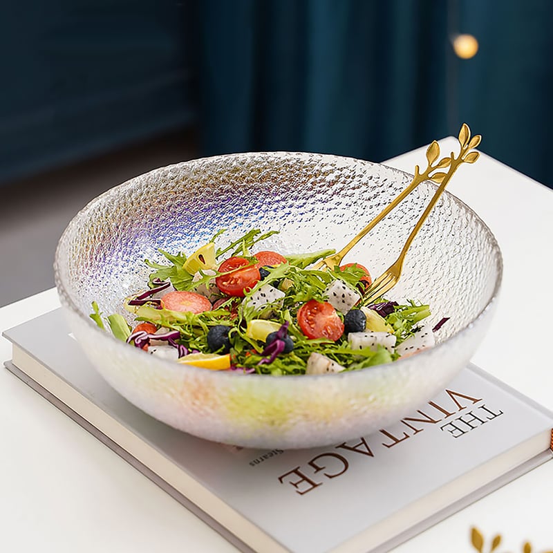 フルーツディスプレイ用ガラスボウル、ダイニングとリビングエリアの