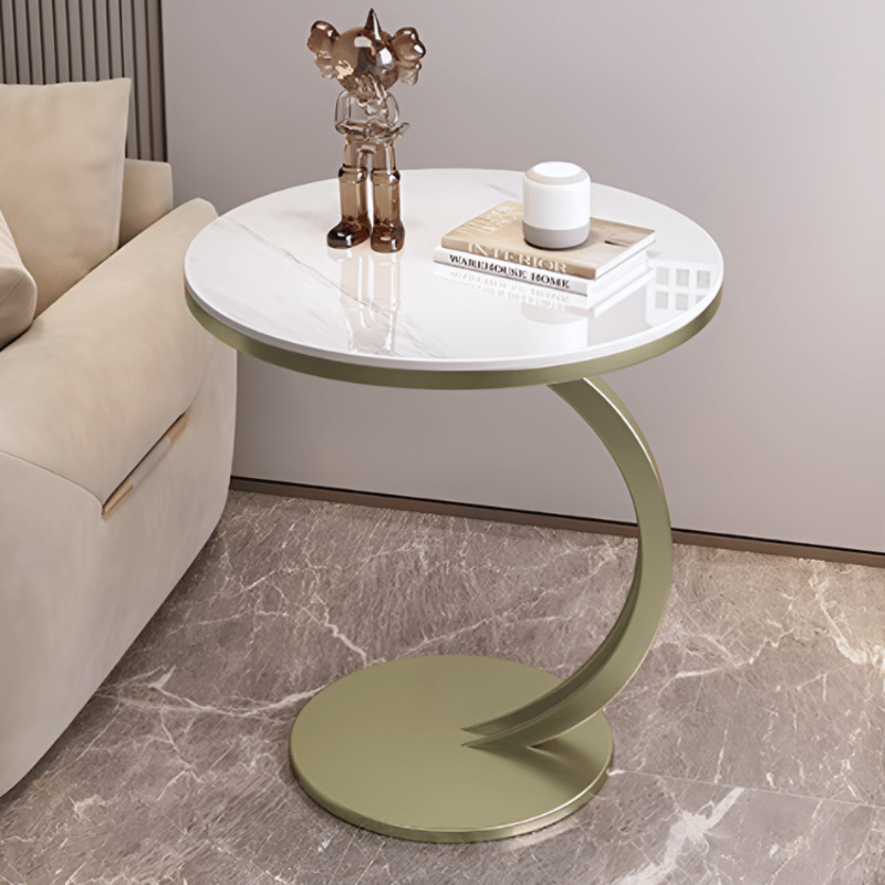 ★大理石感&おしゃれ　コの字　サイドテーブル　インテリア　リッチ ☆大理石感&おしゃれコの字サイドテーブルインテリアリッチ